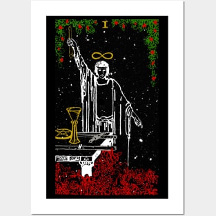 The Magician: Winter Nights - Snow Themed Tarot Card (Christmas VARIANT) Posters and Art